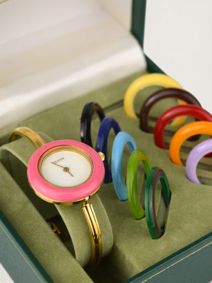 GUCCI INTERCHANGEABLE BEZEL WATCH