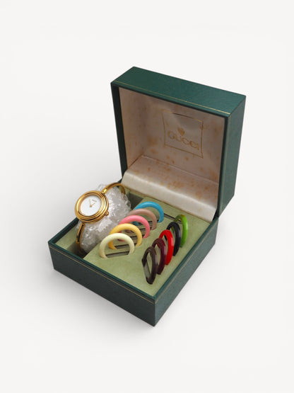 GUCCI INTERCHANGEABLE BEZEL WATCH