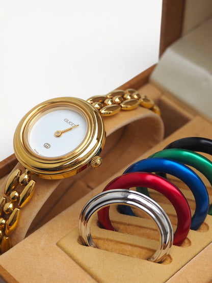 GUCCI INTERCHANGEABLE BEZEL WATCH