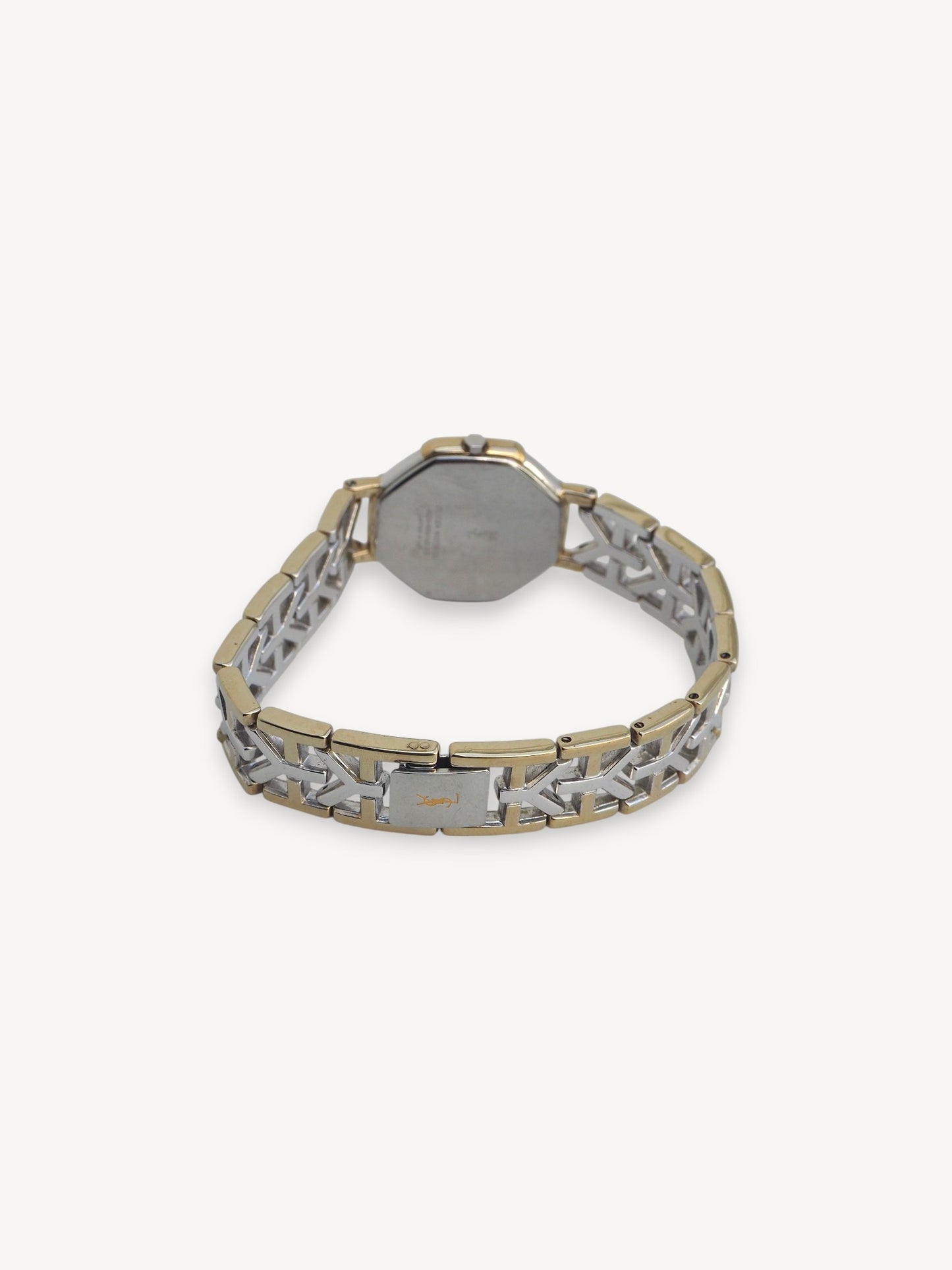 YVES SAINT LAURENT OCTAGON TWO-TONE WATCH