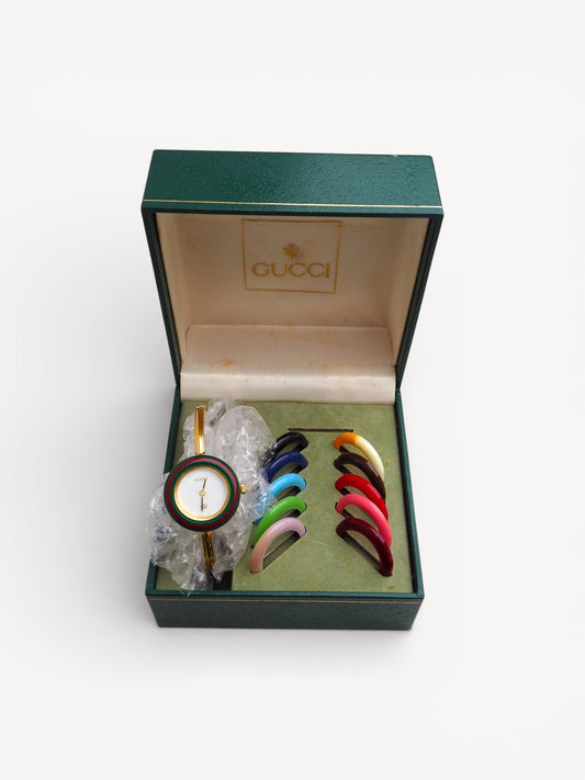 GUCCI INTERCHANGEABLE BEZEL WATCH