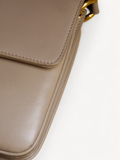 YVES SAINT LAURENT LE MAILLON SHOULDER BAG BEIGE