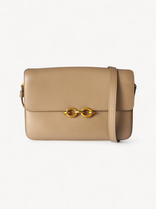 YVES SAINT LAURENT LE MAILLON SHOULDER BAG BEIGE