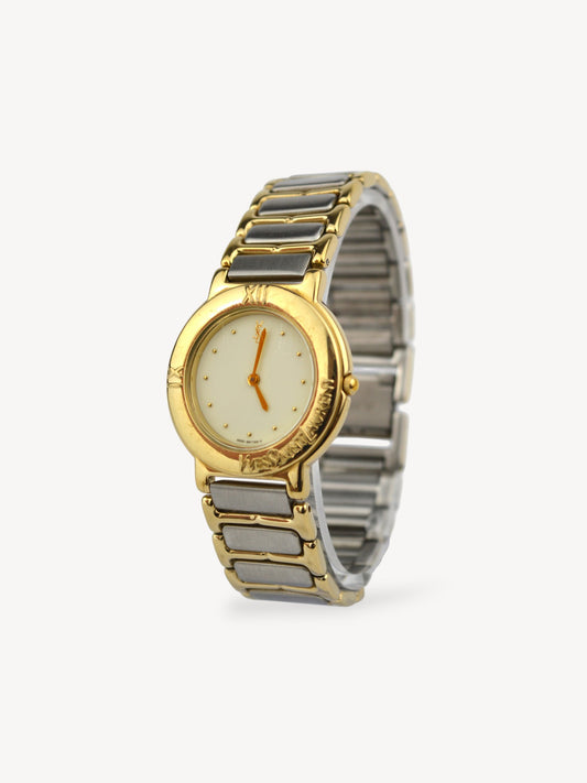 YVES SAINT LAURENT TWO-TONE WATCH